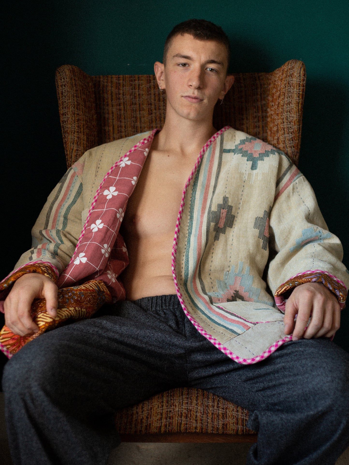 Collarless Chore Jacket - Blanket