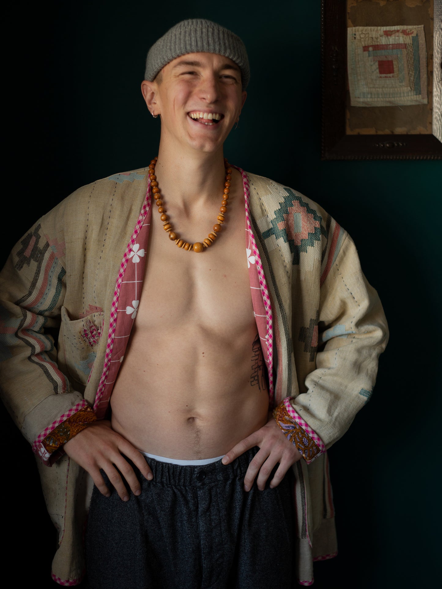 Collarless Chore Jacket - Blanket