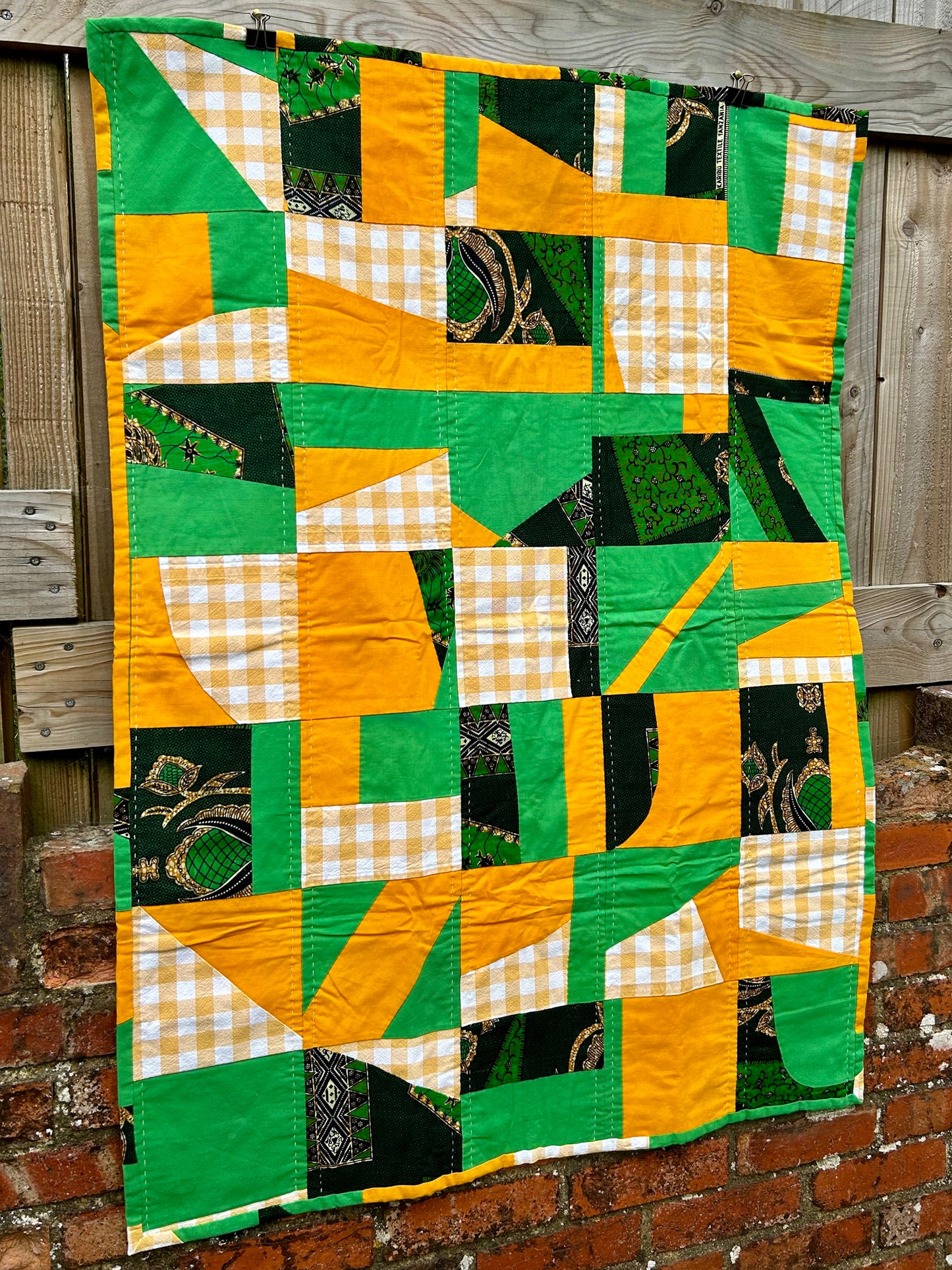 Green & Gold Small Quilt / Wall Hanging