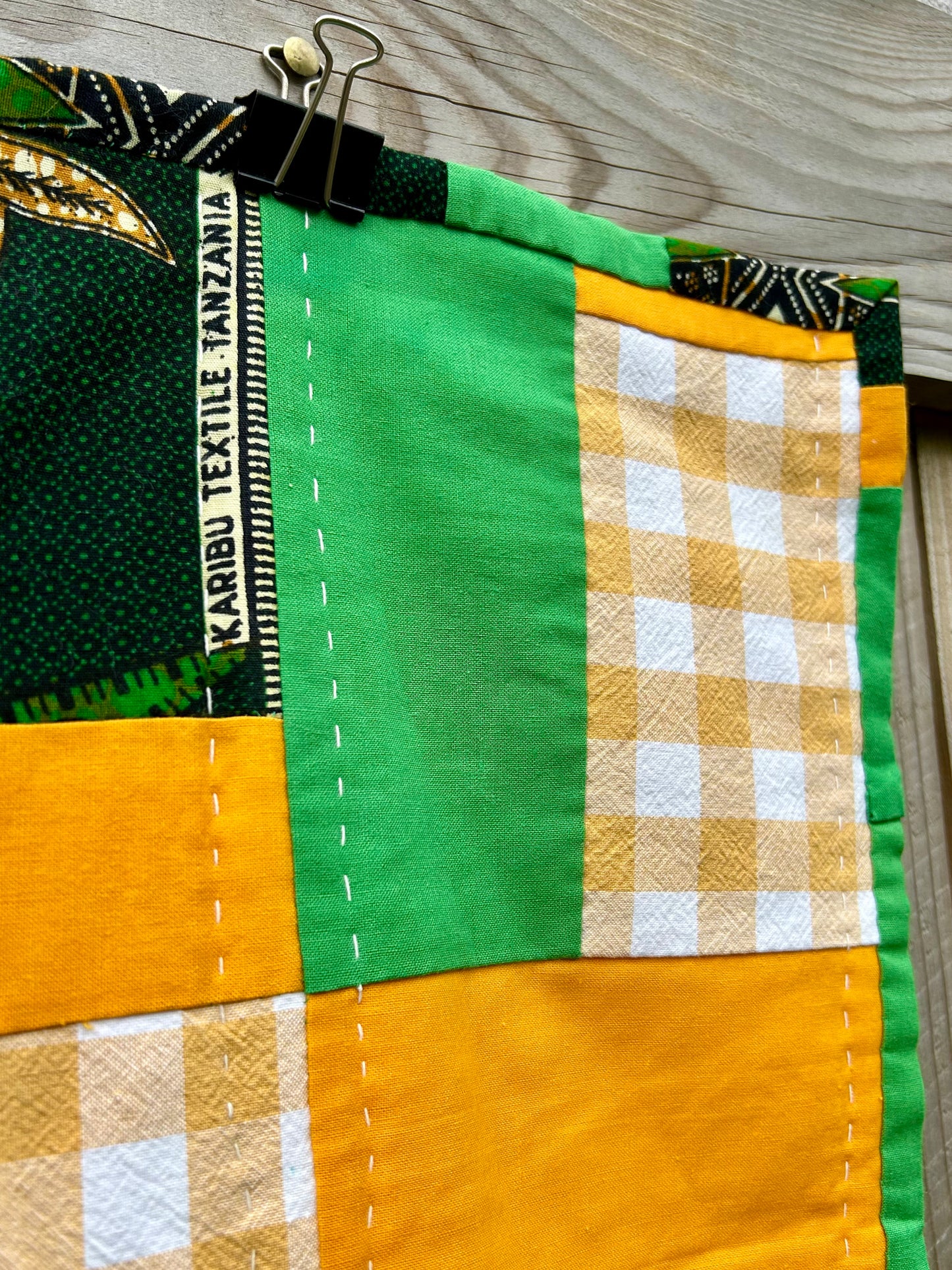 Green & Gold Small Quilt / Wall Hanging