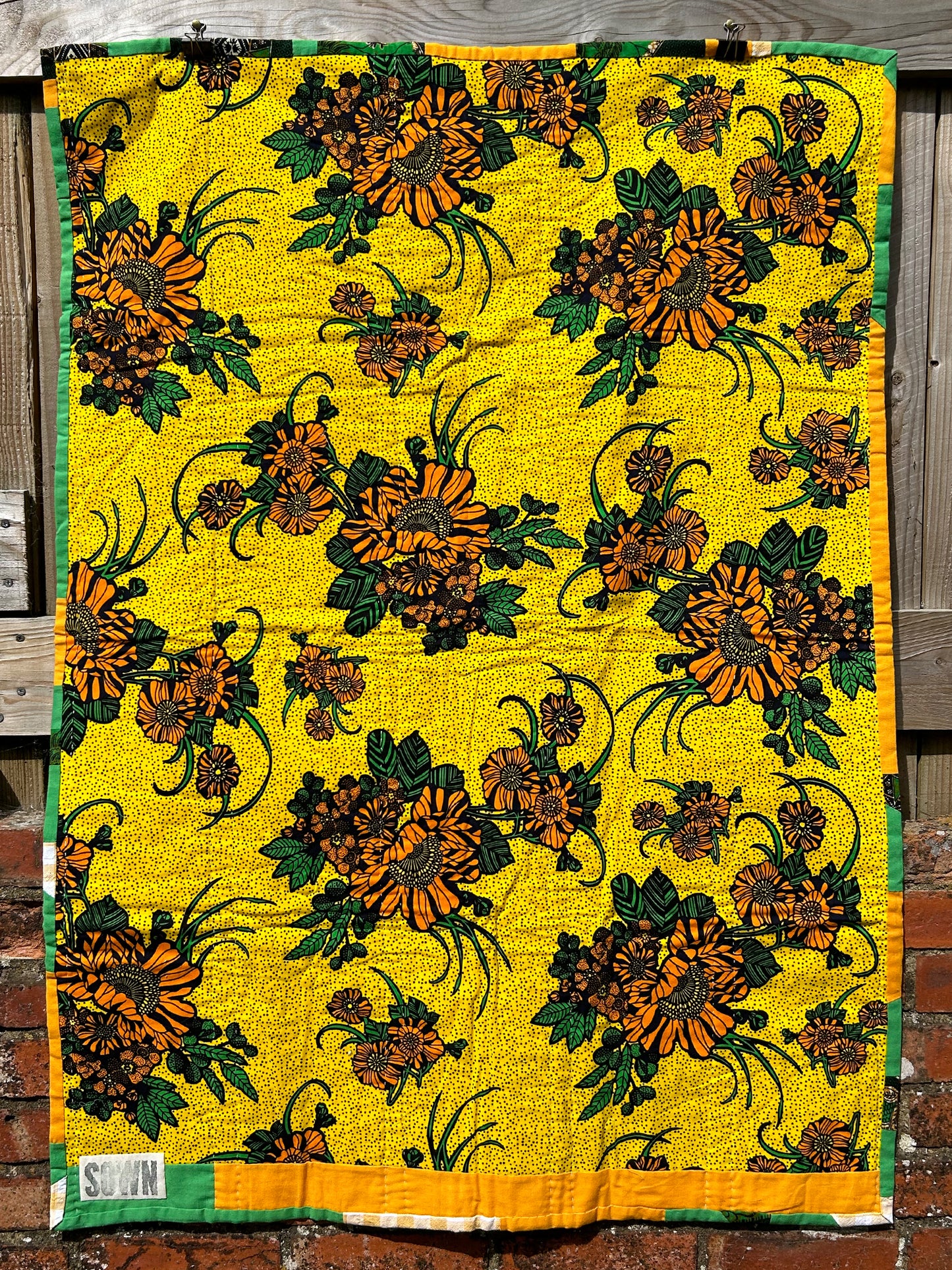 Green & Gold Small Quilt / Wall Hanging