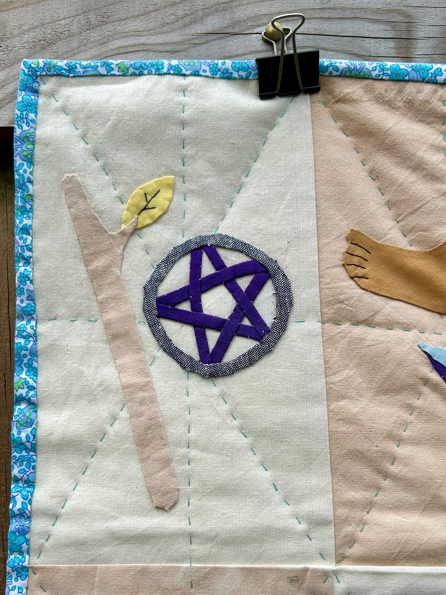 Tarot Appliquéd and Quilted Wall Hanging